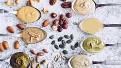 Nuts and seeds butter on a spoon