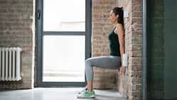 Wall Sit und Halten Isometrisches Training für Beine