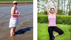 Jessica hat 25 Kilo abgenommen: vorher wog sie 98 Kilo und nachher 73 Kilo
