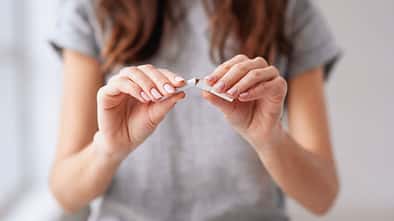 Stop,Smoking,Cigarettes,Concept.,Portrait,Of,Beautiful,Smiling,Girl,Holding