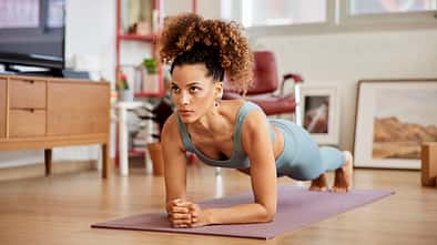 Fit Woman Wearing Sportswear Practicing Yoga
