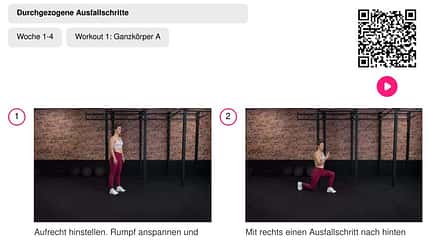 Ausfallschritt mit Videooption Ausfallschritt mit Videooption