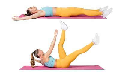 Katja Believe beim Bauch-Workout Katja Believe beim Bauch-Workout