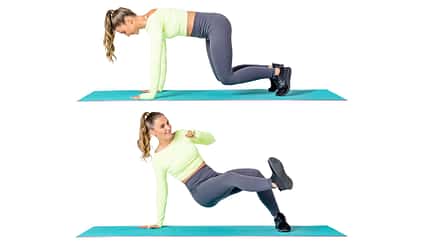 Katja Believe beim Bauch-Workout Katja Believe beim Bauch-Workout