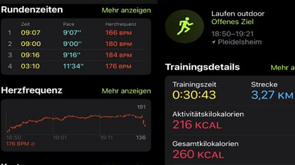Laufen, Training:Trainingseinheit, Trainingsbeispiel; Profil; Beispiel einer Trainingseinheit von Carina Mollner im Rahmen ihrer Lauf-Challenge