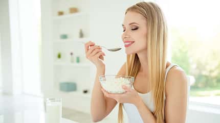 yogurt,beauty,happy,smell,cheese,dieting,domestic,loss,white,pro Greek,Yogurt,Life,Style,Aroma,People,Person,Concept.,Close,Up