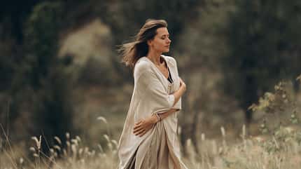 harmony,beauty,caucasian,meditating,spring,beautiful,balance,vit Woman,And,Spirituality,,A,Young,Female,In,Light,Clothes,Meditates