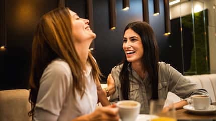 Two,Girl,Best,Friends,Having,Out,At,The,Restaurant.,Drinking