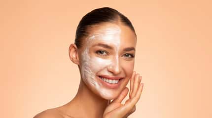 treatment,woman,beauty,skincare,caucasian,moisturizes,skin,bio,e Close-up,Studio,Shot,Of,Happy,European,Woman,Applying,Face,Mask