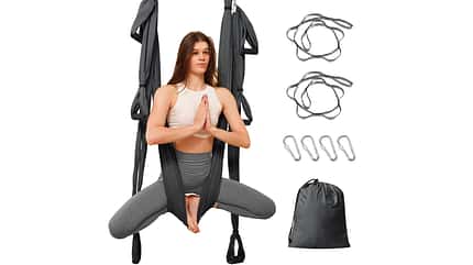 Die Aerial Yoga Schaukel bietet mehr Halt als ein Tuch.