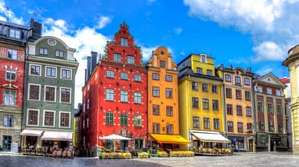 Stortorget Platz in der Altstadt von Stockholm, Schweden Stortorget Platz in der Altstadt von Stockholm, Schweden