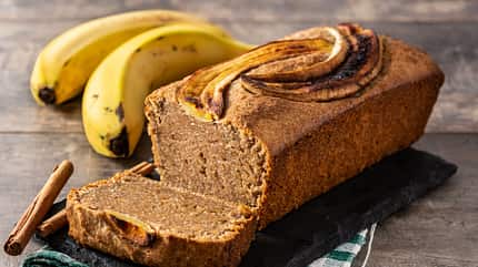 banana,bread,ingredient,bakery,fruit,prepared,delicious,food,hom Homemade,Banana,Bread,On,Rustic,Wooden,Table.