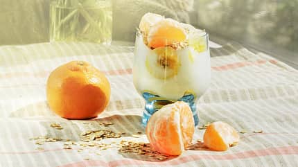 blended,yogurt,lunch,gourmet,freshness,dieting,white,healthy foo Banana,Yogurt,And,Tangerines,For,Breakfast