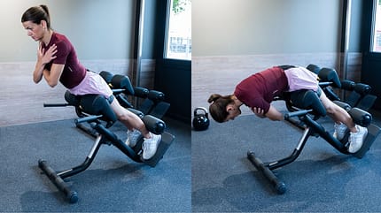 Hyperextensions für Bauch, Beine und Po