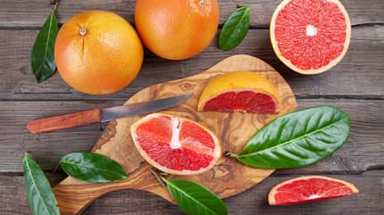 aufgeschnittene Grapefruit aufgeschnittene Grapefruit