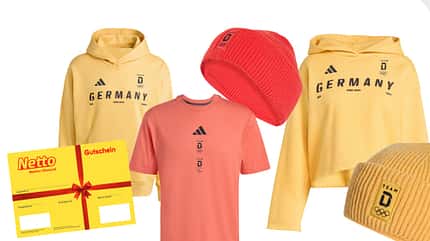 Die Gewinne vom Netto-Gewinnspiel: ein Einkaufsgutschein und verschiedene Kleidungsstücke Die Gewinne vom Netto-Gewinnspiel: ein Einkaufsgutschein und verschiedene Kleidungsstücke