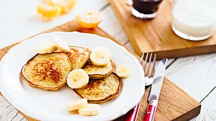Eifreie Bananenpancakes
