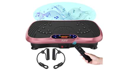 Produktbild einer AXV Vibrationsplatte mit Fernbedienung Produktbild einer AXV Vibrationsplatte mit Fernbedienung