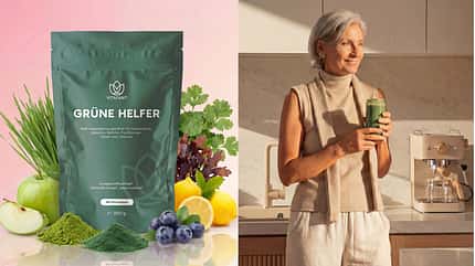 Grüne Helfer (Pulver mit Chlorella, Spirulina & Gerstengras) von Vitafant (200 g, 39,90 Euro)