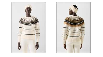 Kaschmir-Norweger-Pullover "Ina" in Off-White/Camel/Coffee von BOGNER. Kaschmir-Norweger-Pullover "Ina" in Off-White/Camel/Coffee von BOGNER.