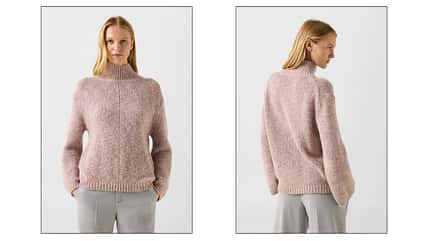 Alpakamix-Pullover "Svoni" in Rosé/Grau von BOGNER.
