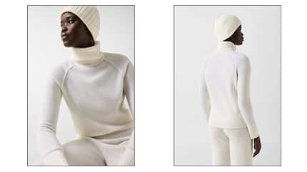 Schurwoll-Kaschmir-Pullover "Vaiana" in Off-White von BOGNER