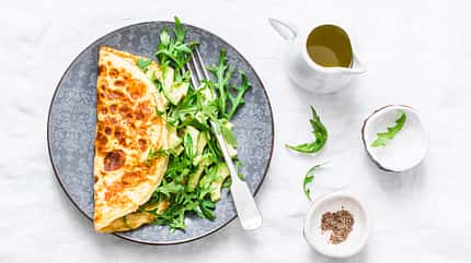 Omelette mit Rucola und Avocado: Saulecker!