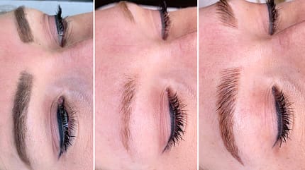 Microblading im Vorher-Nachher-Vergleich Microblading im Vorher-Nachher-Vergleich