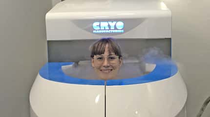 Kryotherapie Karoline bei der Kryotherapie