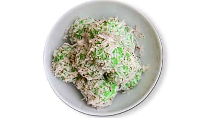 Grüne Kokosreisbällchen Grüne Kokosreisbällchen