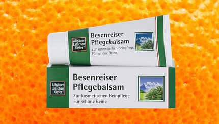 Gegen Cellulite: Pflegebalsam bei Besenreisern von Allgäuer Latschenkiefer