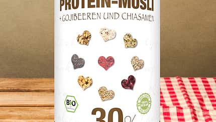 Eiweiss Vital „Protein-Müsli“ + Gojibeeren und Chiasamen