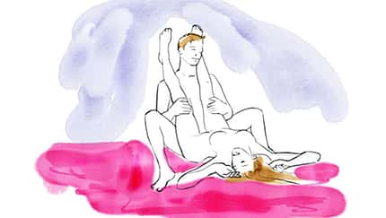 Sexstellungen aus dem Kamasutra: Samapada Uttanda-Bandha