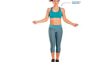 3. Kraftübung zum Sixpack: Seilspringen