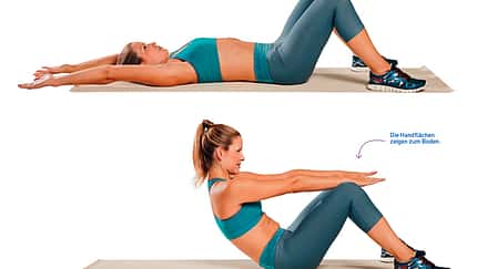 5. Kraftübung zum Sixpack: Lange Crunches