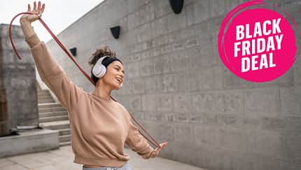 One,Woman,Young,Adult,Caucasian,Female,Jumping,Rope,Training,Concept