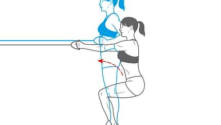 Workout Nr. 1: Kniebeuge-Ruder-Kombi
