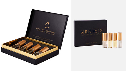 In dem Geschenk-Set von BIRKHOLZ sind 4 verschiedene Düfte enthalten.