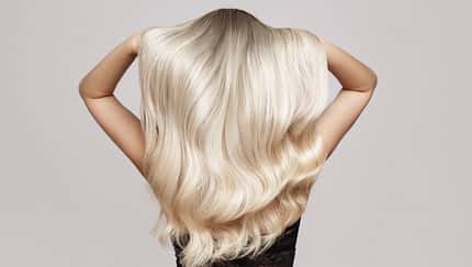 Wavy,Blond,Hair,Back,View