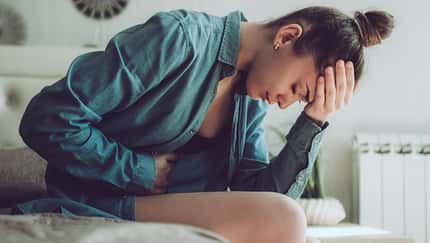 Sad,,Unhappy,Woman,Suffering,From,Pms,And,Menstruation,Pain.,Having