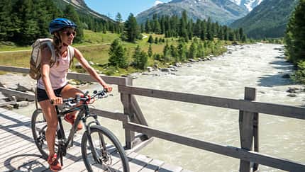 Mountain biker in Switzerland
