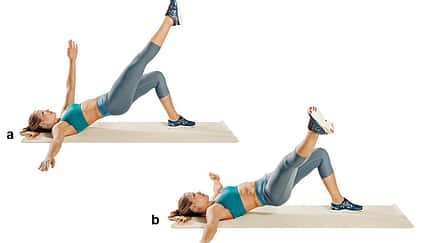 Trainingsplan flacher Bauch: Angehobener halber Seestern