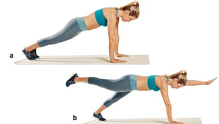 Trainingsplan flacher Bauch: Zwei-Punkt-Stütz