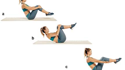 Trainingsplan flacher Bauch: Roll-ups