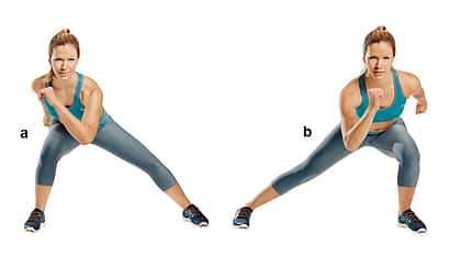 Trainingsplan flacher Bauch: Skater-Sprünge