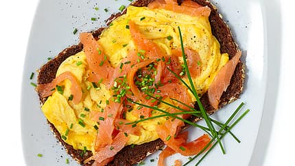 Räucherlachs-Rührei