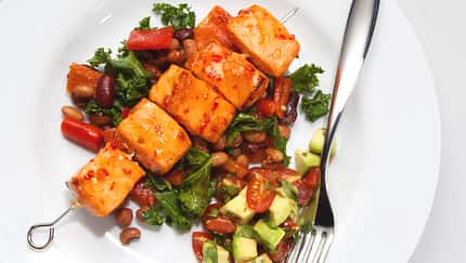 Asia-Lachs mit Avocadogemüse