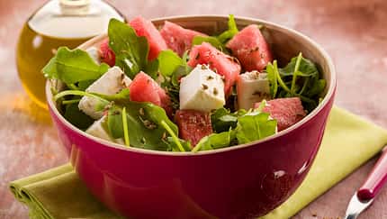 Bauernsalat mit Feta und Wassermelone Bauernsalat mit Feta und Wassermelone