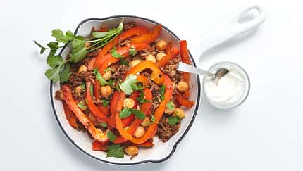 Kichererbsen-Hack-Pfanne