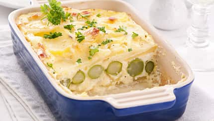 Spargel-Gratin